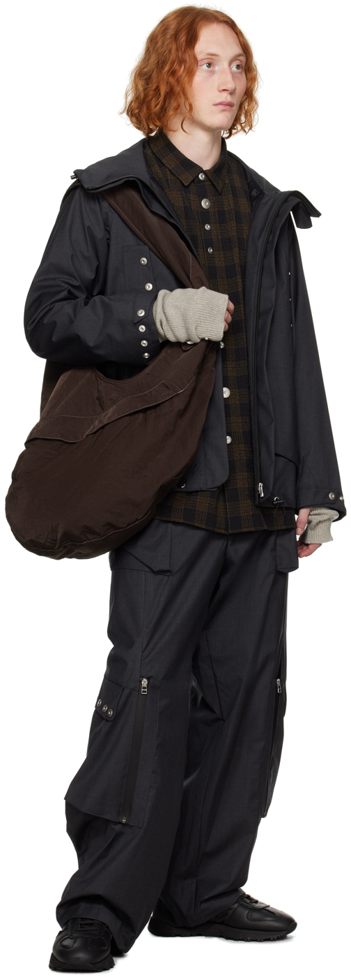 マ*ネ様 Omar Afridi GREY JENGA PARKA Jenga Parka (PRK-101-01-JENGA-DARK-GREY)