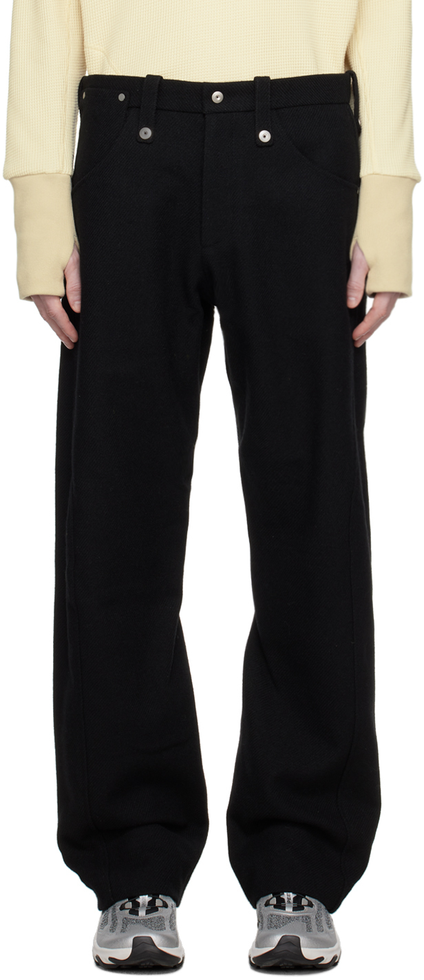Black Twisted Trousers