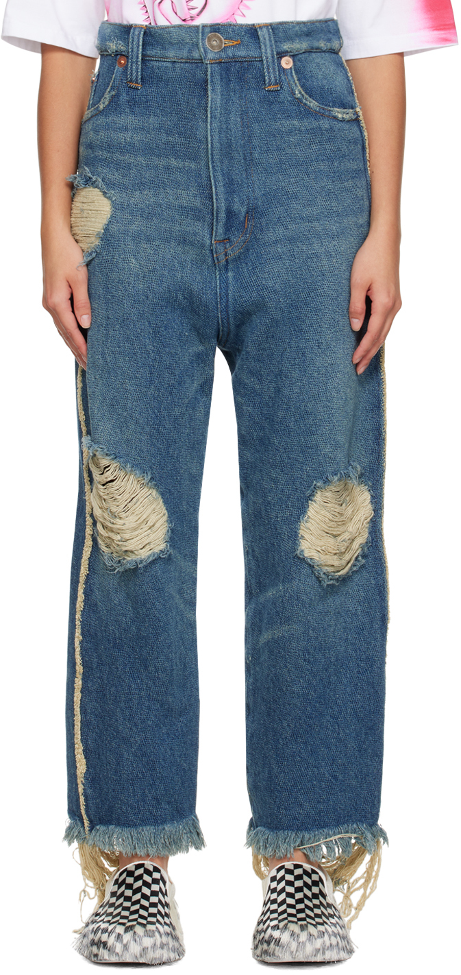 Doublet: Indigo 1.5x Resized Jeans | SSENSE