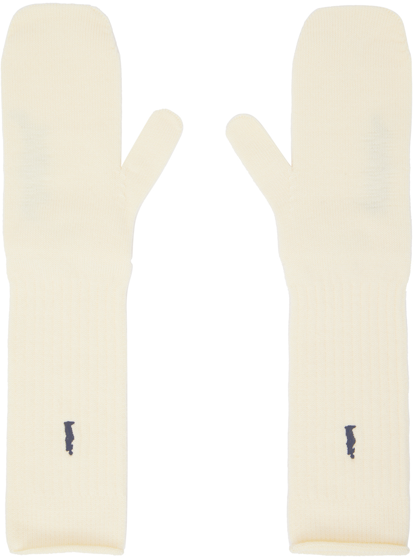 Doublet Off-white Intarsia Mittens