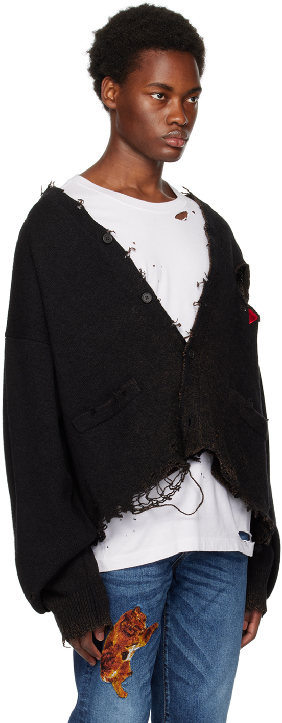 Doublet Black Broken Heart Cardigan | Smart Closet