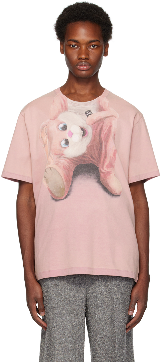 Doublet: Pink 'Stuffed Rabbit During Break' T-Shirt | SSENSE UK