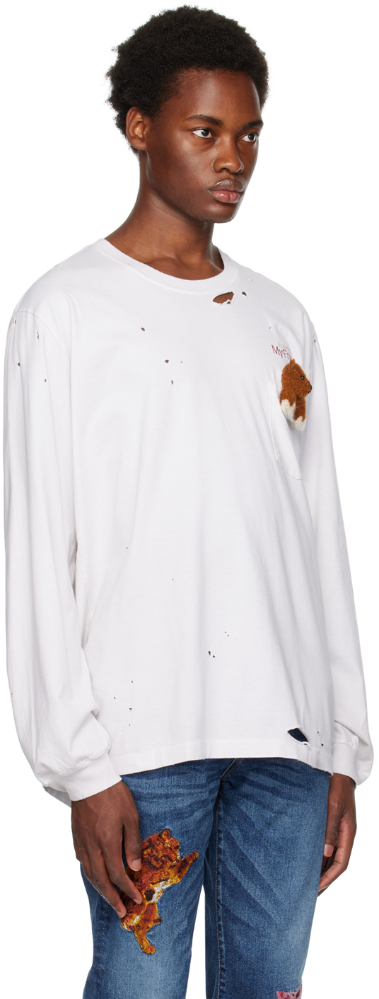 Doublet White 'My Friend' Long Sleeve T-Shirt | Smart Closet