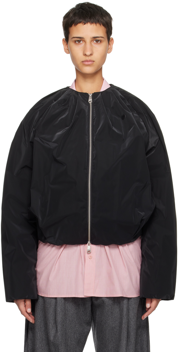 Shop Ader Error Black Kavo Down Jacket In Noir