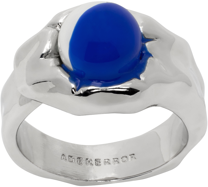 Silver & Blue Pearl Ring