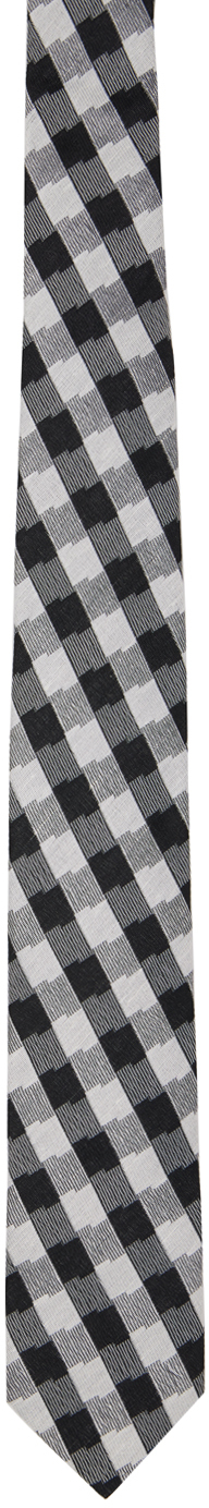 Ader Error Black & White Tenit Tie