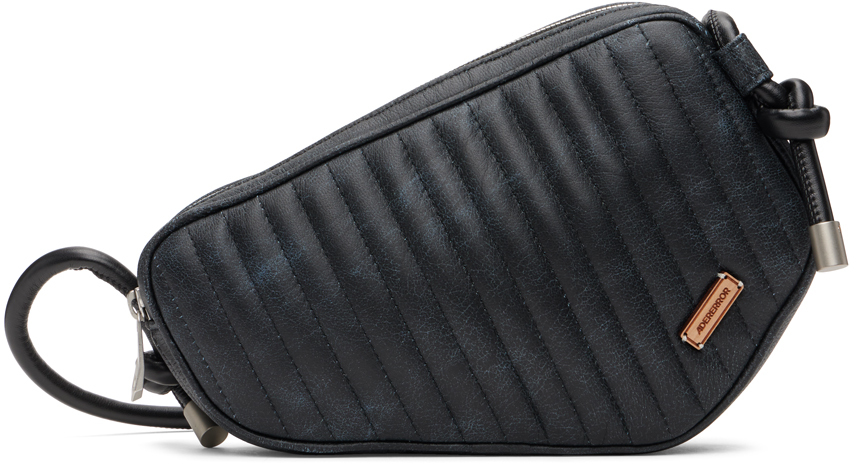 ADER error: Navy & Black Asymmetrical Bag | SSENSE