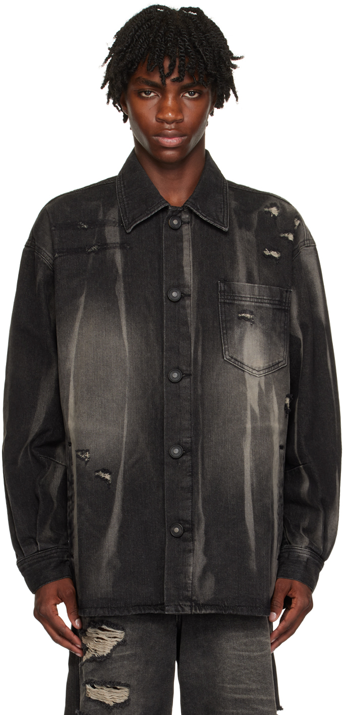 Buy Jack & Jones Grey Cotton Regular Fit Distressed Denim Shirt for Mens  Online @ Tata CLiQ