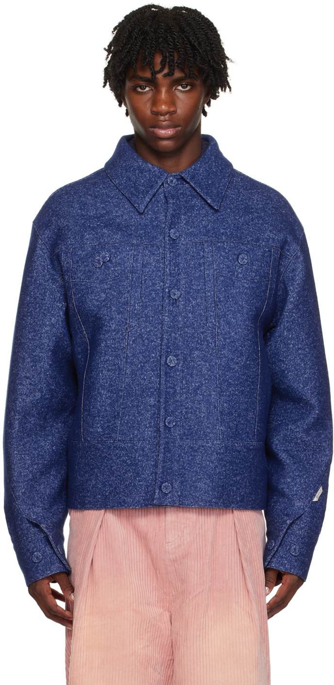 Blue Paneled Jacket by ADER error on Sale