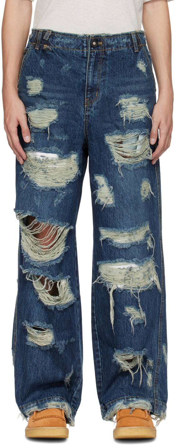 Blue Distressed Jeans