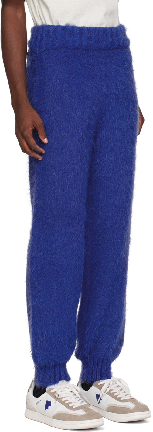 Ader Error Blue Distressed Sweatpants In Blue