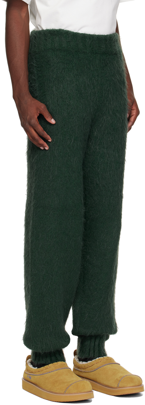 Ader Error Green Embroidered Sweatpants In Green