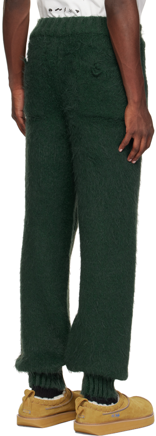 Ader Error Green Embroidered Sweatpants In Green