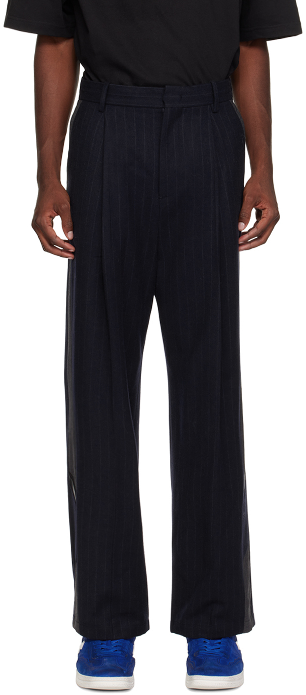 Navy Pinstripe Trousers by ADER error on Sale