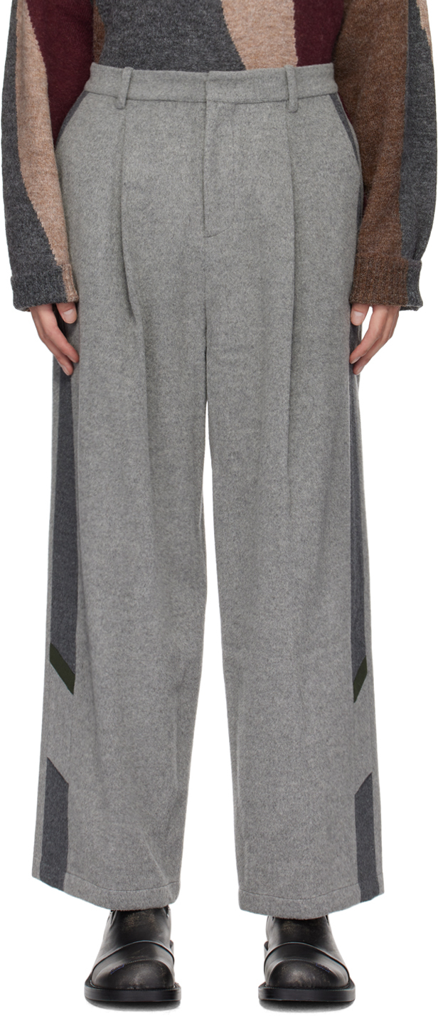 Ader Error Gray Set-up Trousers In Grey