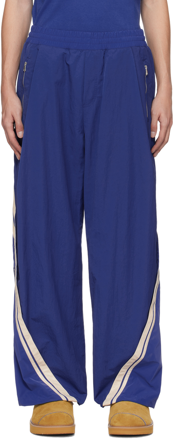 Ader Error Blue Striped Trousers