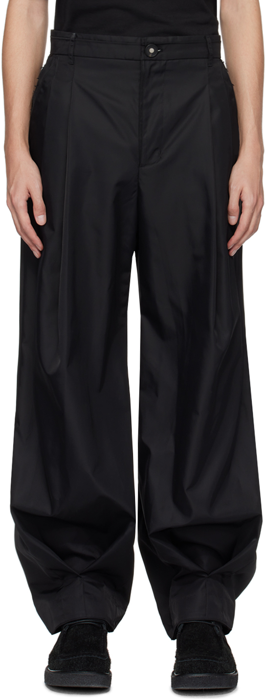 Ader Error Pleat-detailed Loose-fit Trousers In 黑色