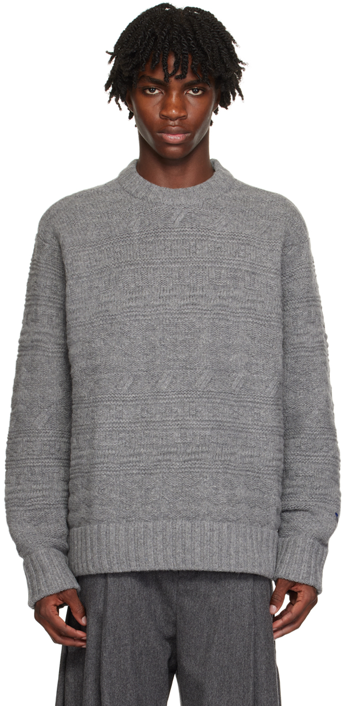 Gray Oversized Sweater by ADER error on Sale