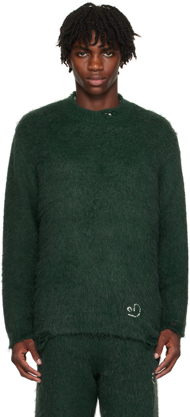 Ader Error Green Crewneck Sweater