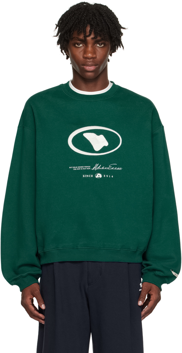 Ader Error Green Embroidered Sweatshirt