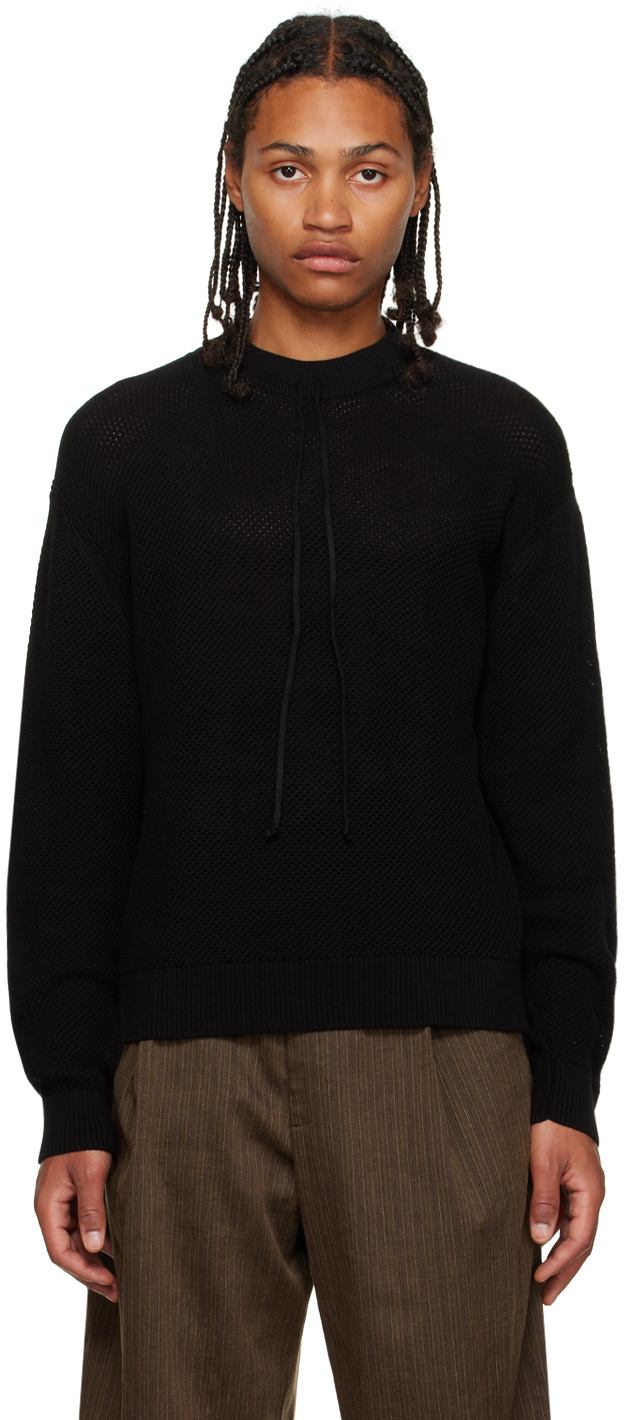 Black Drawstring Sweater