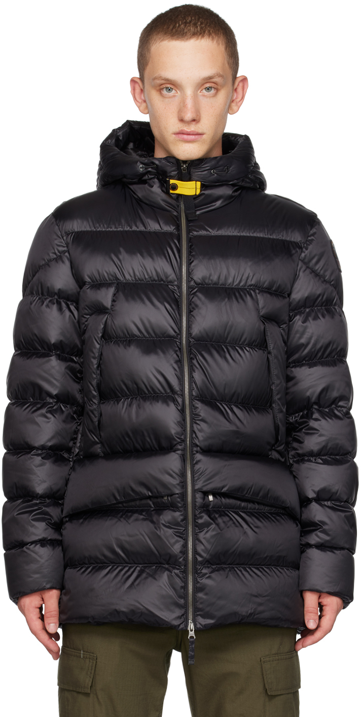Parajumpers Black Rolph Down Jacket In 0710 Pencil
