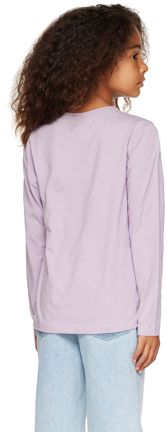 Wander & Wonder Kids Purple Objects Long Sleeve T-shirt In Mauve