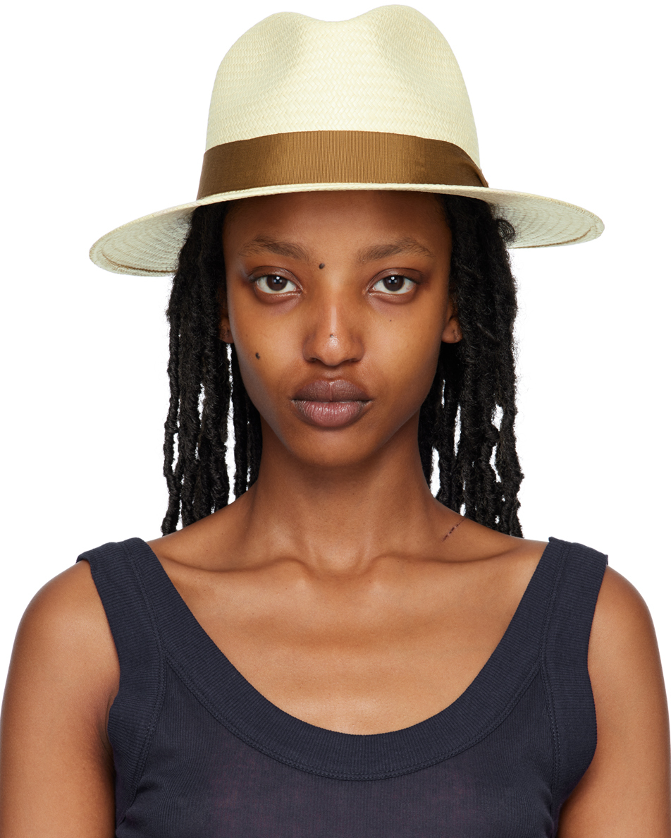 Shop Rag & Bone Beige Straw Panama Hat In Nat