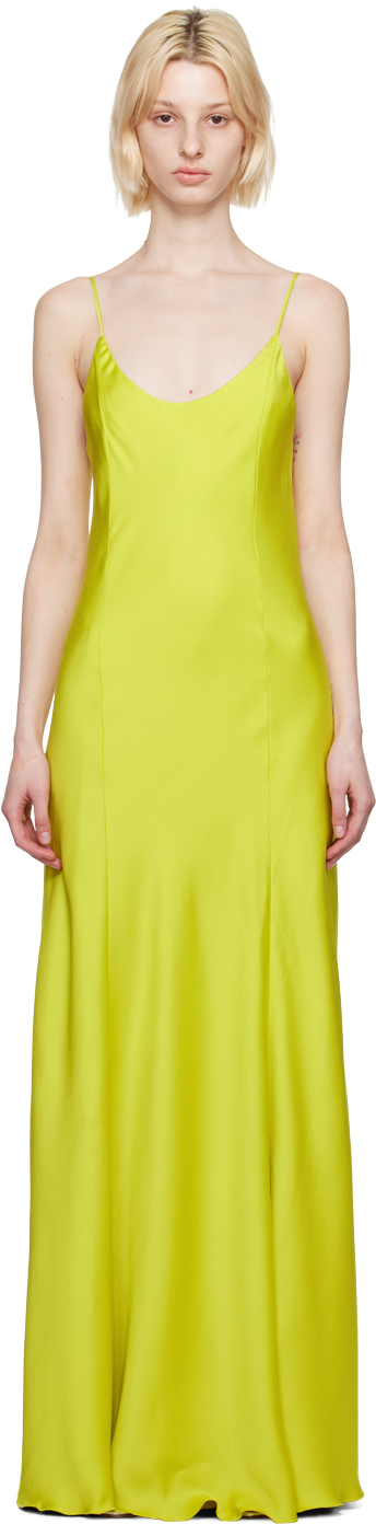 Shop Rag & Bone Green Delilah Maxi Dress In Freshlime