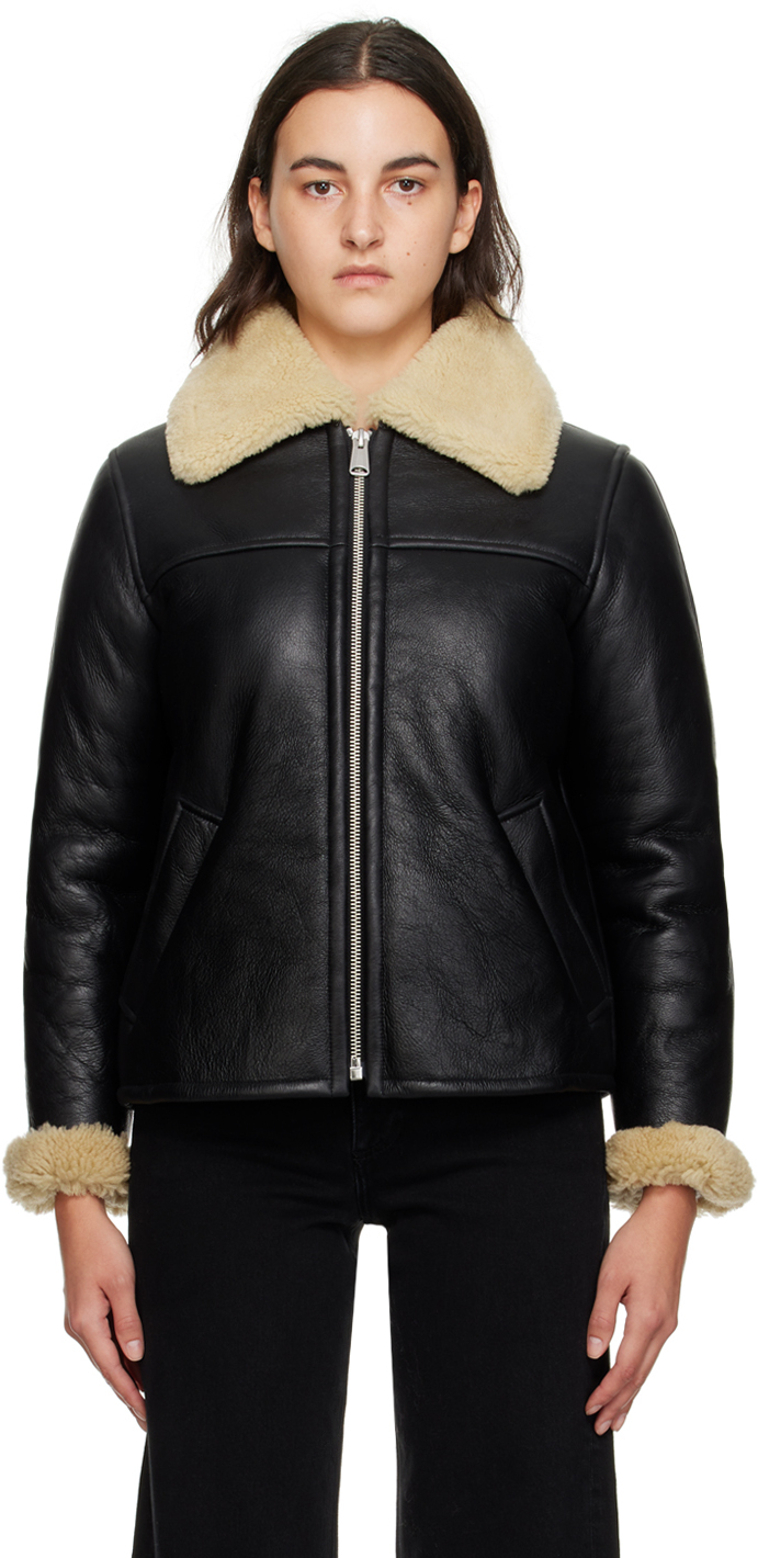rag & bone: Black Roman Leather Jacket | SSENSE
