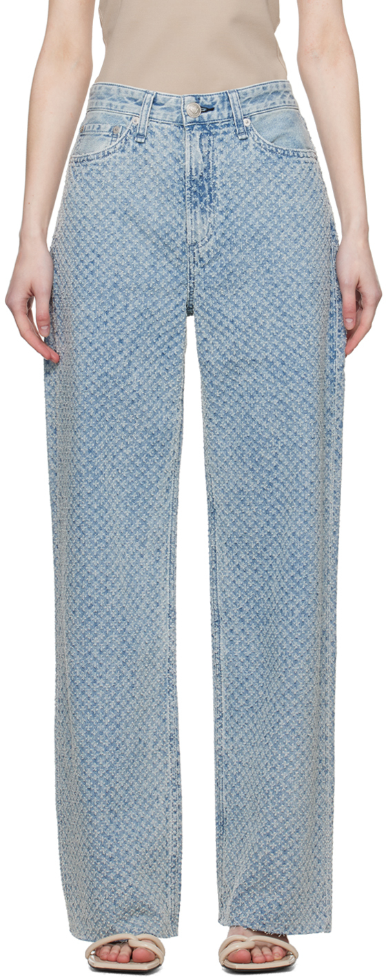 Shop Rag & Bone Blue Logan Jeans In Indtweed