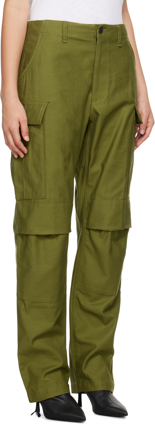 Rag & Bone Green Valli Trousers In Armygrn