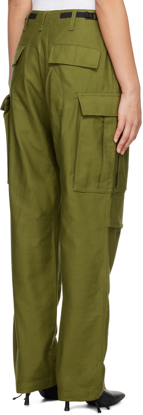 Rag & Bone Green Valli Trousers In Armygrn