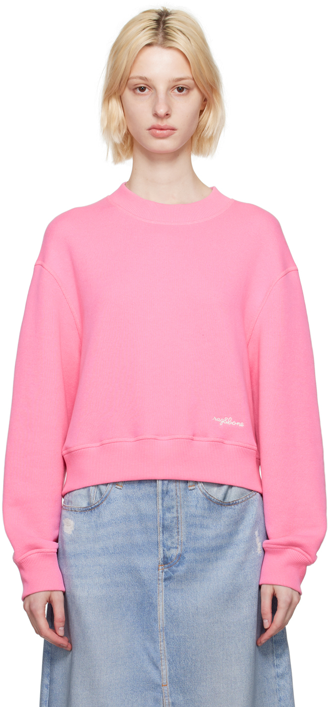 Rag & Bone Vintage Terry Sweatshirt In Pink