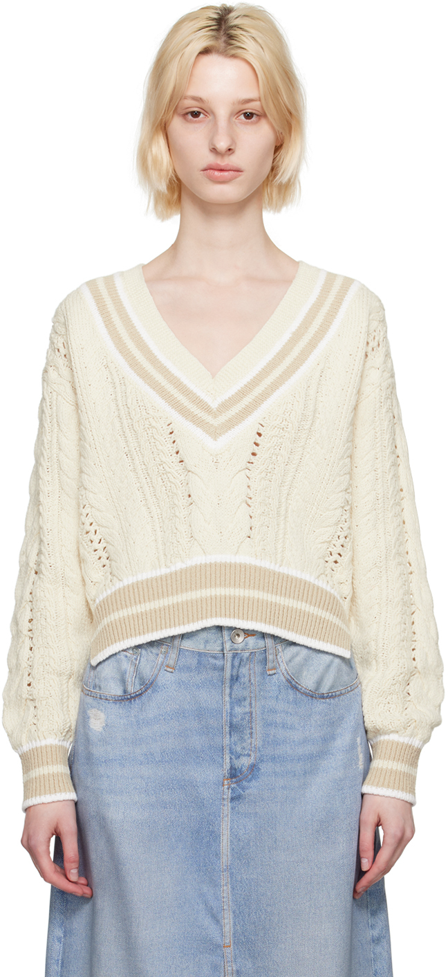 Shop Rag & Bone Off-white Brandi Sweater In Ivorymult