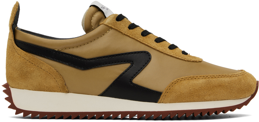Rag & Bone Tan Retro Sneakers In Mustard