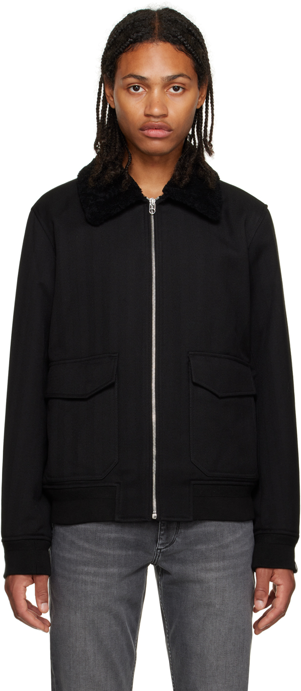 rag & bone Black Finlay Shirt Jacket | Smart Closet
