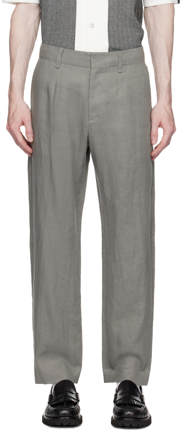 Gray Slim Trousers