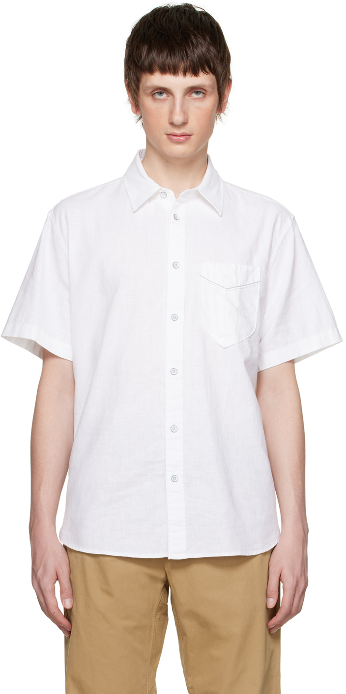 Rag & Bone White Arrow Shirt In Brightwht