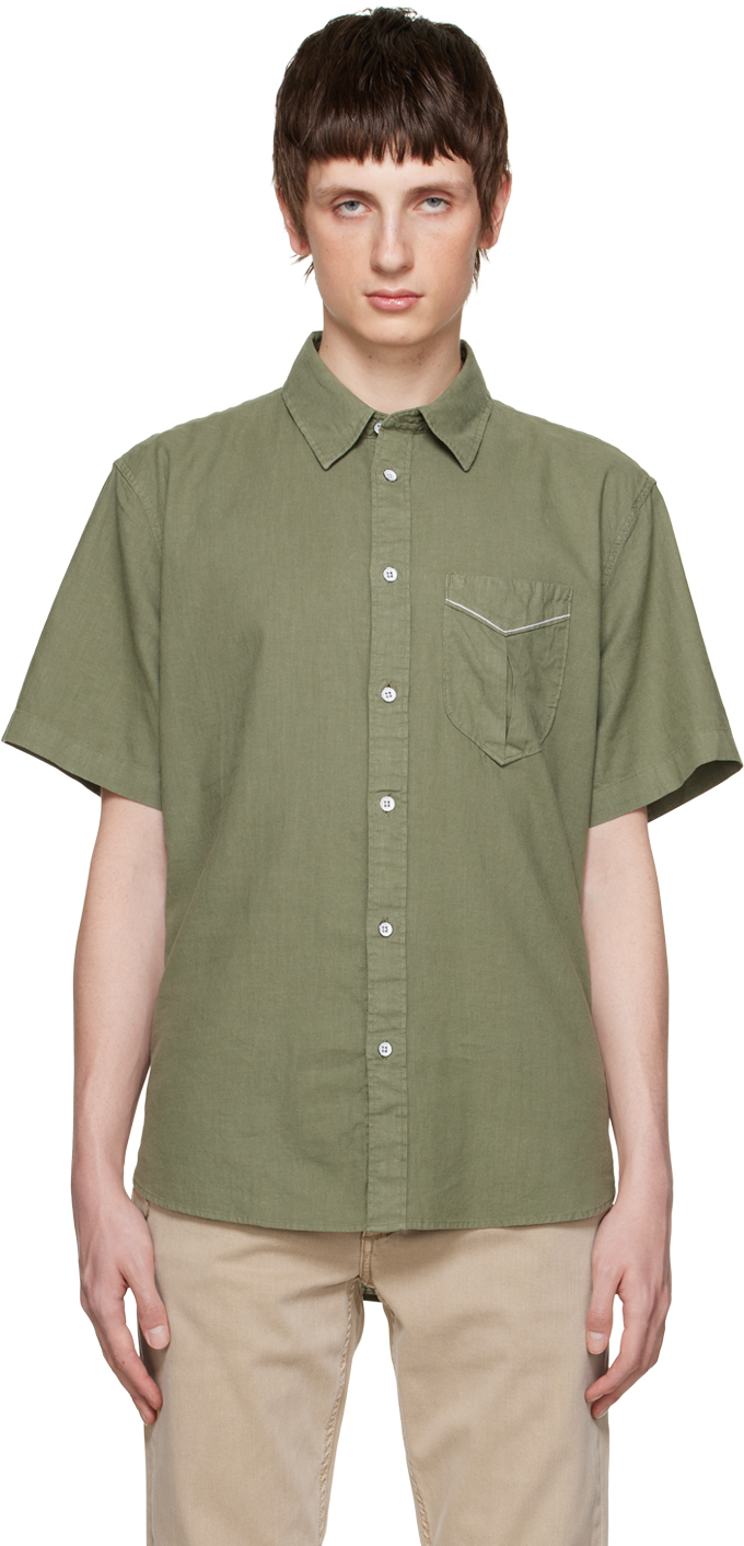 Shop Rag & Bone Green Arrow Shirt In Lichen