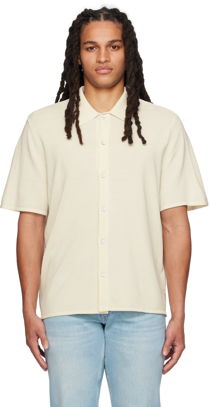 Shop Rag & Bone Off-white Nolan Shirt In Ltdove
