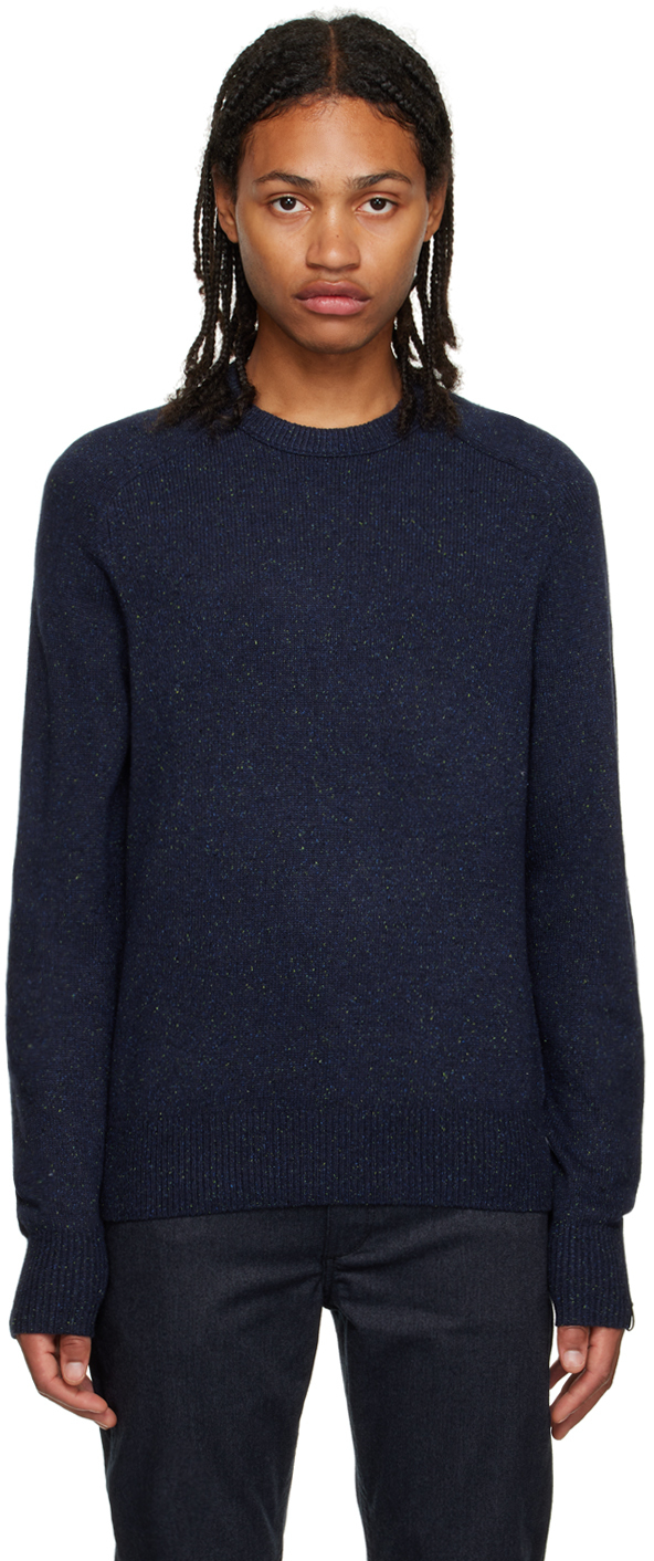 Navy Donegal Sweater by rag & bone on Sale