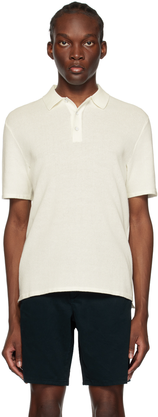 RAG & BONE WHITE HARVEY POLO