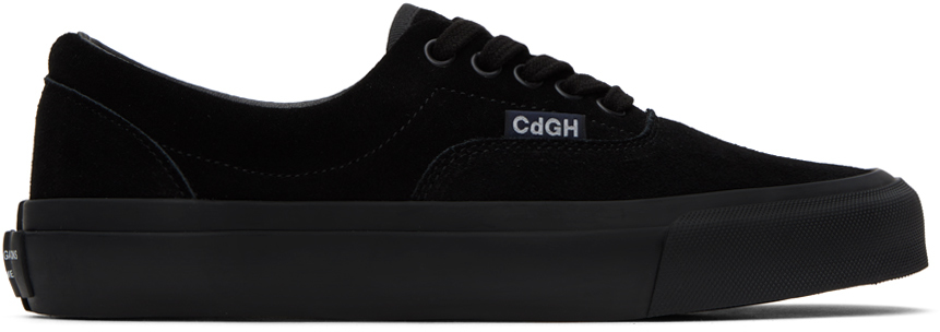 Shop Comme Des Garçons Homme Deux Black Suede Sneakers In 1 Black