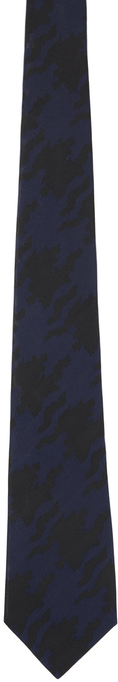 Navy & Black Houndstooth Tie