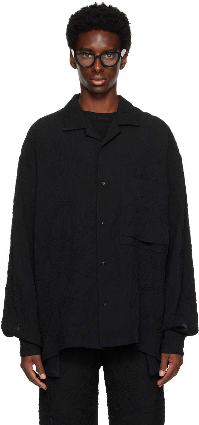 Black Embossed Shirt