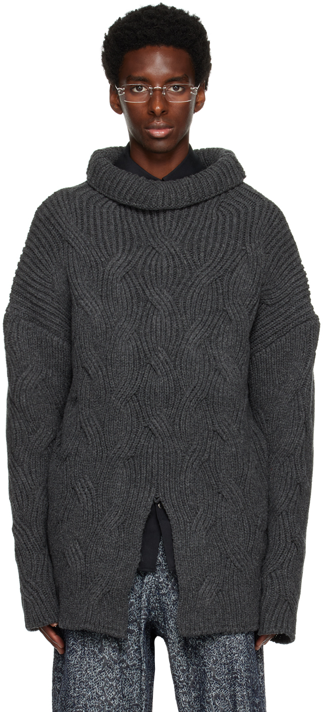 Gray Vented Sweater