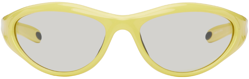 Bonnie Clyde Yellow Angel Sunglasses In Yellow/grey