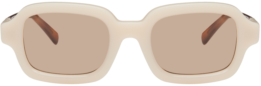 Bonnie Clyde Off-white Shy Guy Sunglasses In Cream/brand