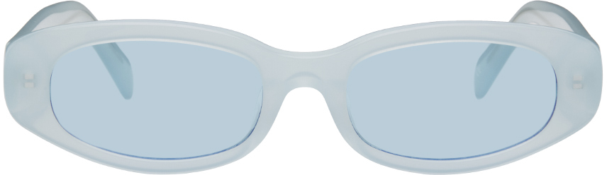 Bonnie Clyde Blue Plum Plum Sunglasses In Blue/blue